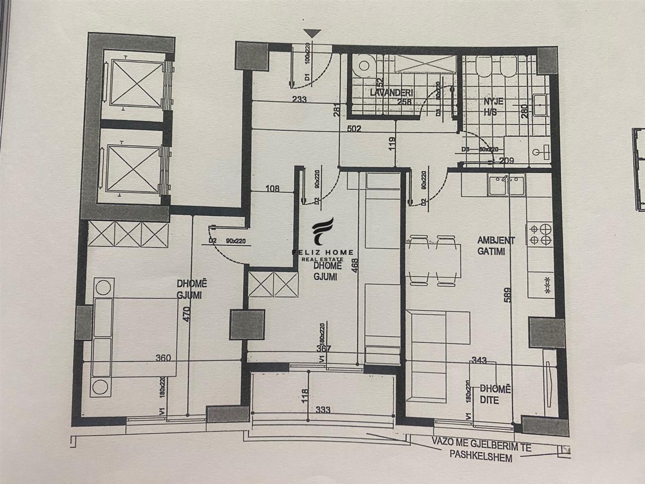 SHITET APARTAMENT 2+1 ISH FUSHA AVIACIONIT 177.000 EURO – Tiranë