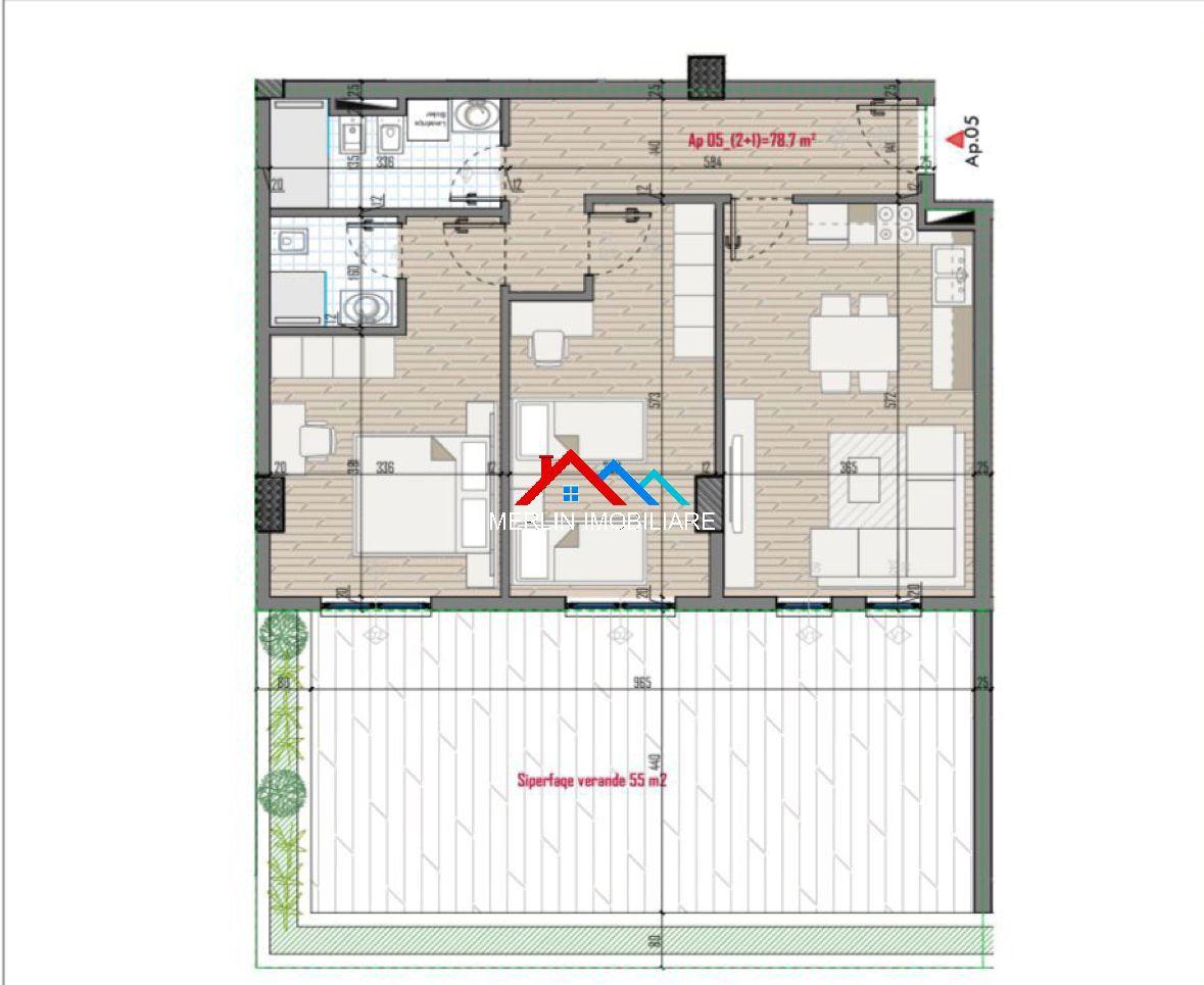 SHITET APARTAMENT 2+1+ VERANDE TEK UNIVERS CITY AFER QTU. – Tiranë - 1