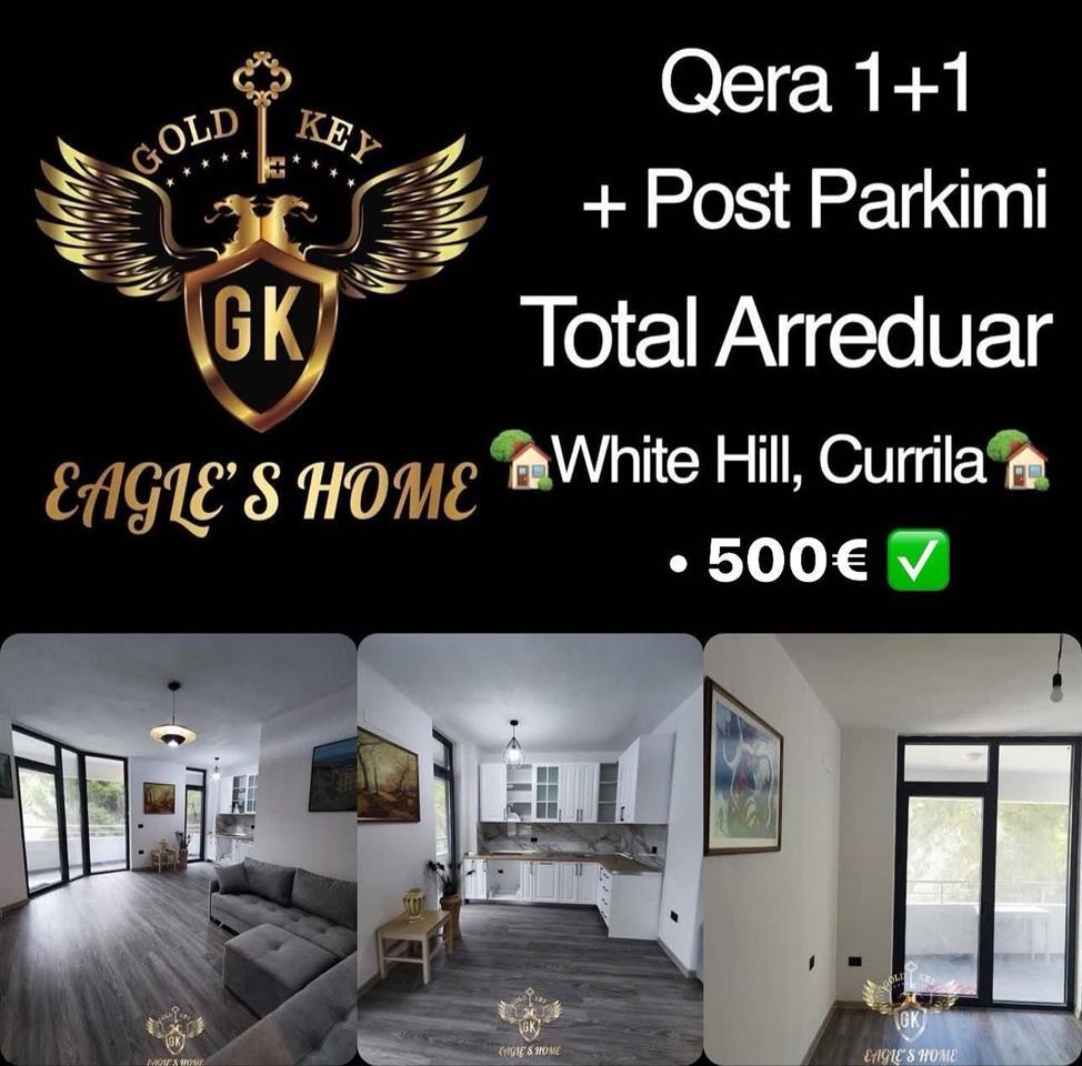 APARTAMENT 1+1+BALLKON 500 EURO WHITE HILL CURRILA – Durrës