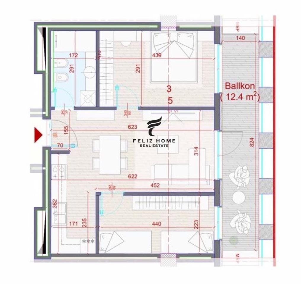 SHITET APARTAMENT 2+1 ZOGU ZI 245.000 EURO – Tiranë