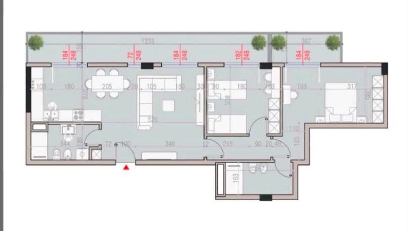 SHITET APARTAMENT 2+1+2 TEG 249.000 EURO FH-84838 – Tiranë