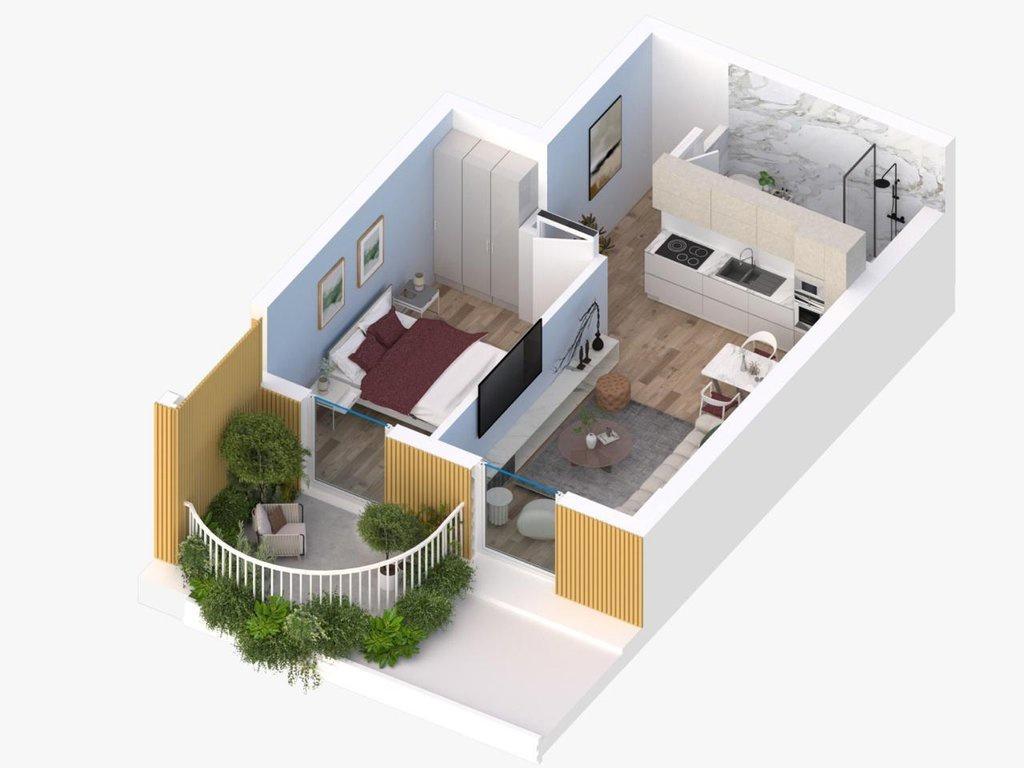 1000 Island Residence, Shesim Apartament 1+1 – Tiranë