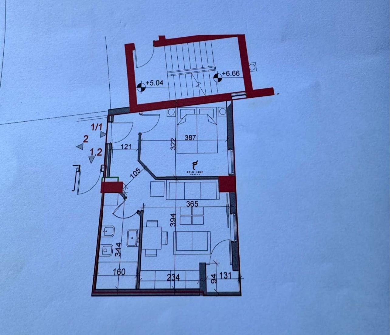 SHITET APARTAMENT 1+1 ALI DEM 7.300.000 LEKE FH-75266 – Tiranë