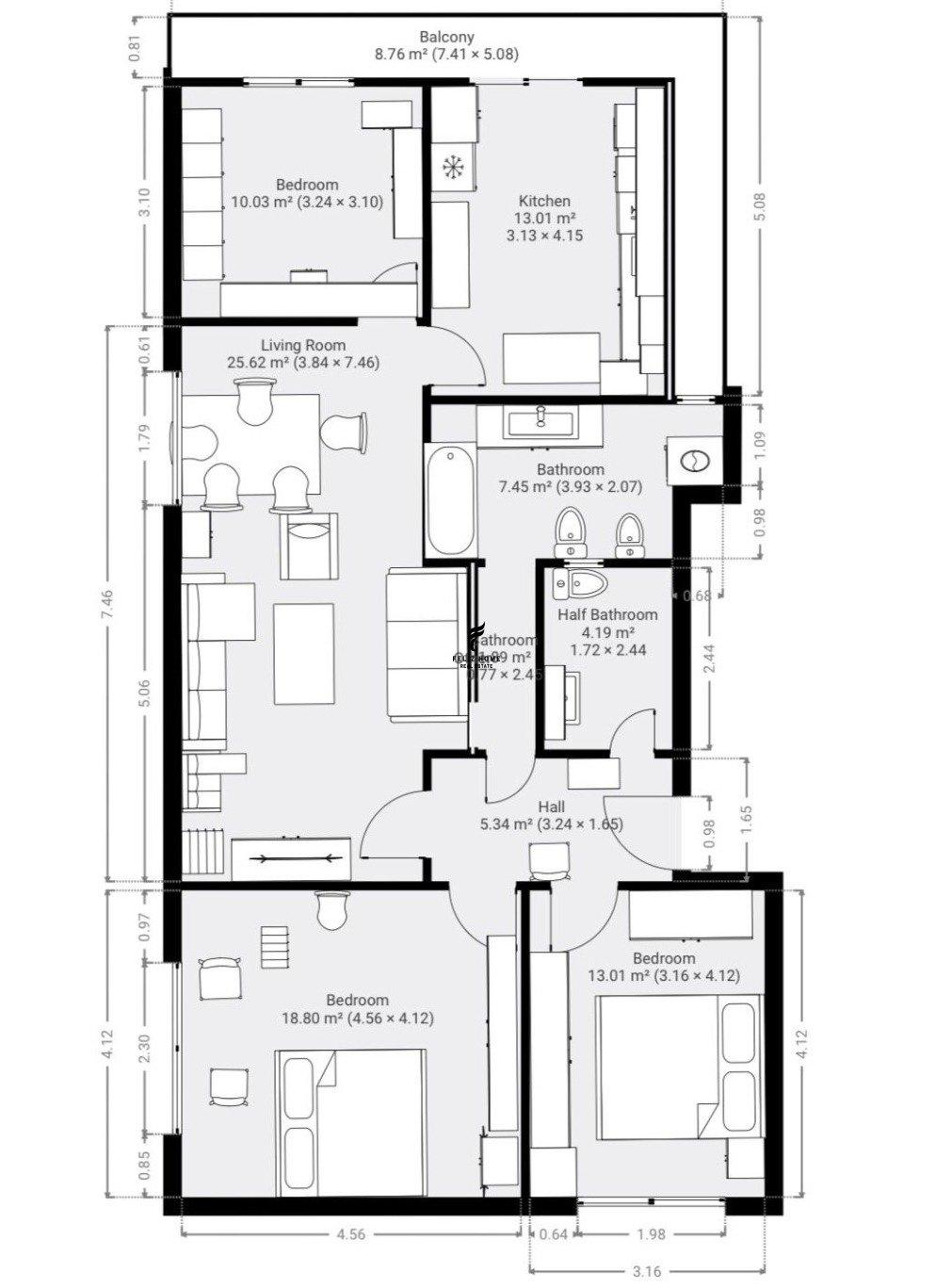 SHITET APARTAMENT 3+1+2 RRUGA E DURRESIT 300.000 EURO FH-683 – Tiranë