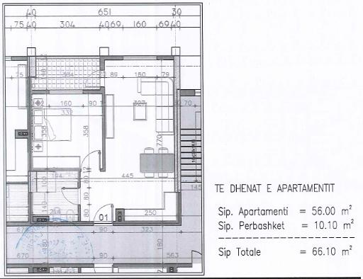 SHITET APARTAMENT 1+1 NE BULEVARDI NENE TEREZA KAMËZ ID 5641 – Tiranë