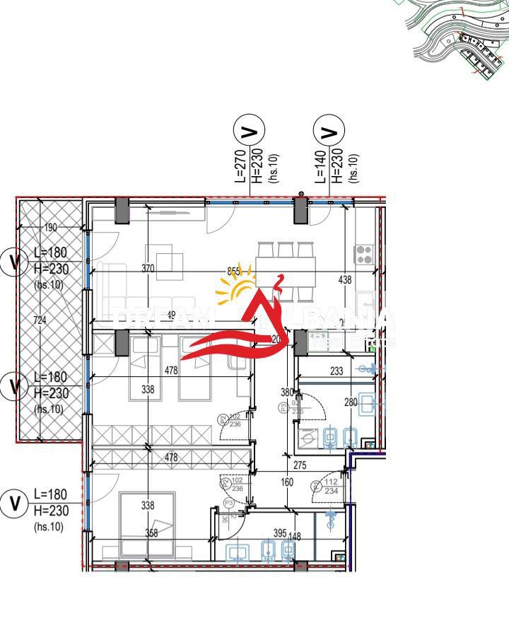 Apartament 2+1+2 tek Residenca Kodra e Diellit 2(ID 41212205 – Tiranë