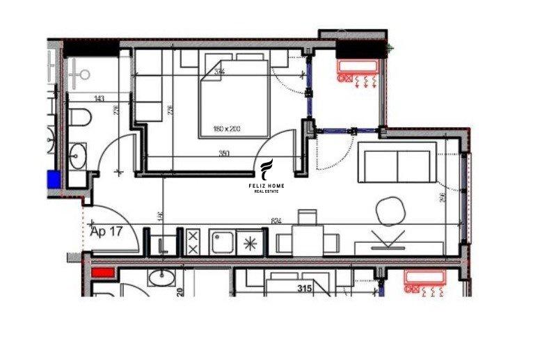 SHITET APARTAMENT 1+1 RRUGA KAVAJES 105.000EURO FH-65099 – Tiranë - 1