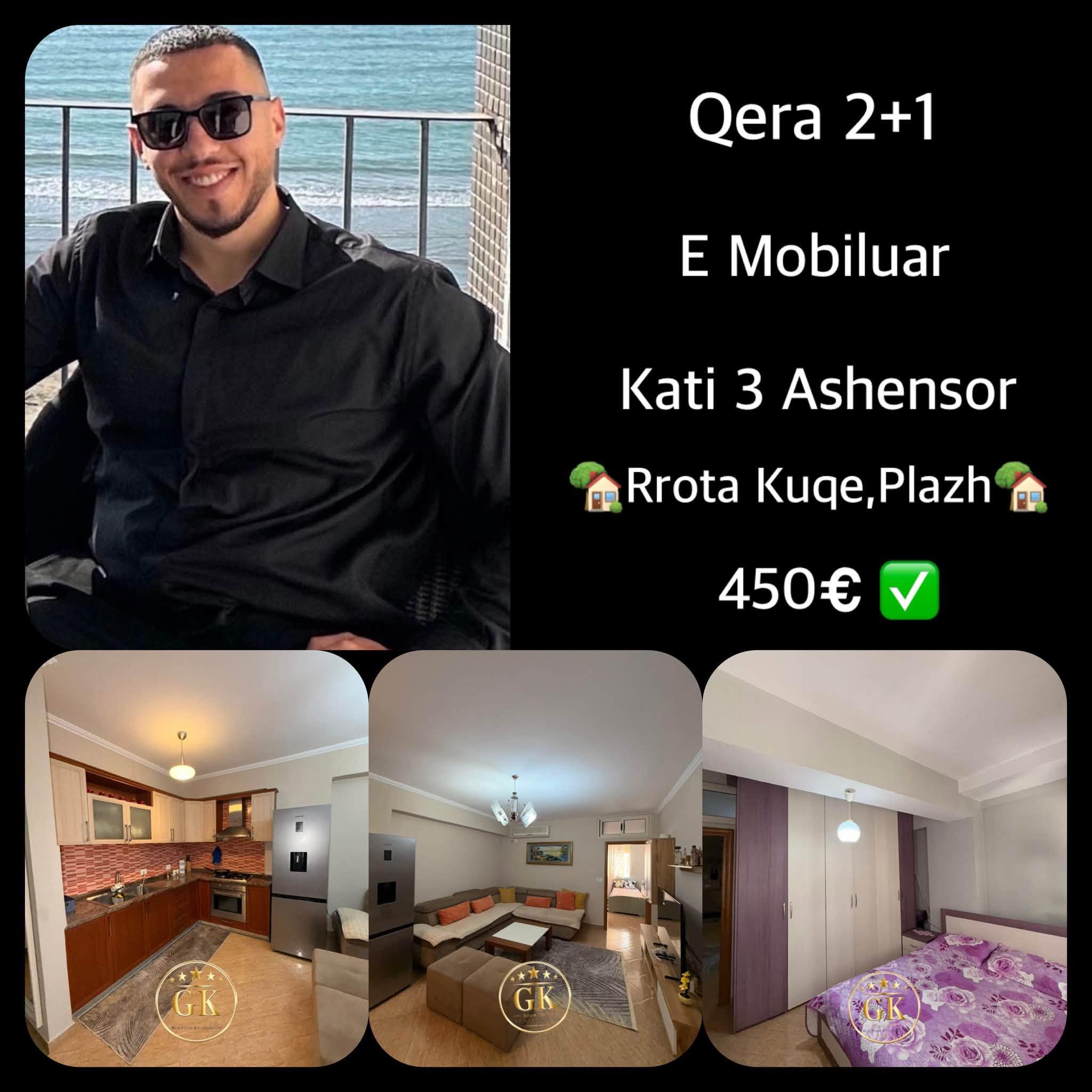QERA APARTAMENT • 2+1 • 450€/muaj 📍Rrota kuqe Plazh, Durrës – Durrës