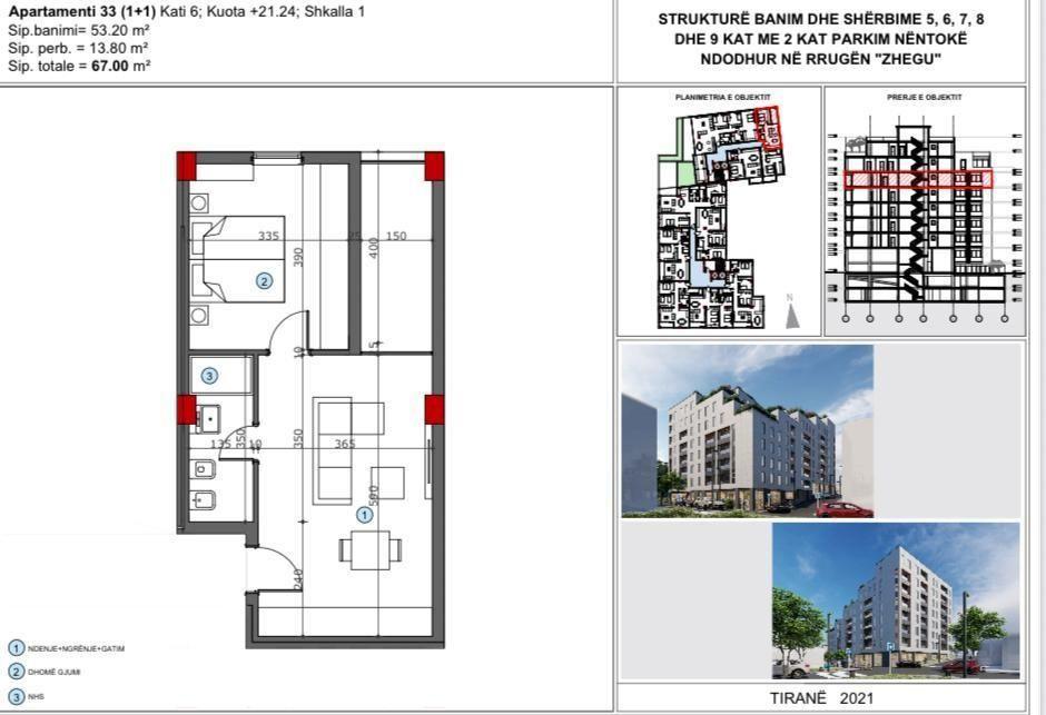 SHITET APARTAMENT 1+1 ALI DEMI 120.000 EURO – Tiranë