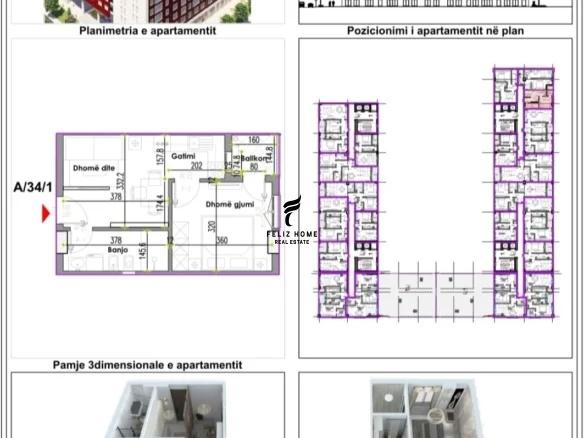 SHITET APARTAMENT 1+1 RRUGA E KAVAJES 100.500 EURO FH-59238 – Tiranë
