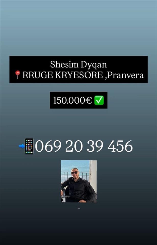 Shitet Dyqan Rruge Kryesore PRANVERA DURRES 150.000€ 0692039 – Durrës