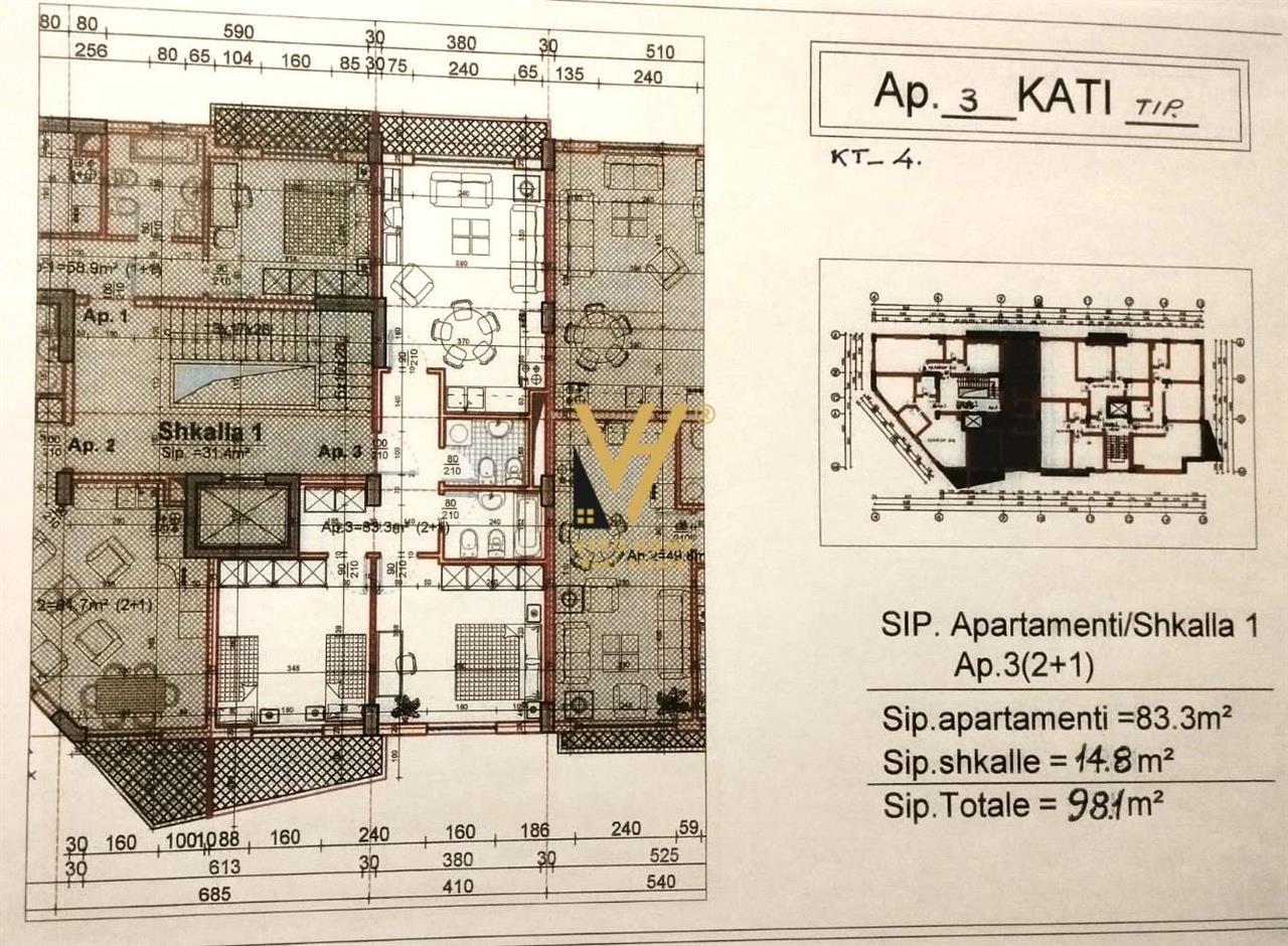 SHITET APARTAMENT 2+1 NE KAMEZ 80.360 EURO – Tiranë