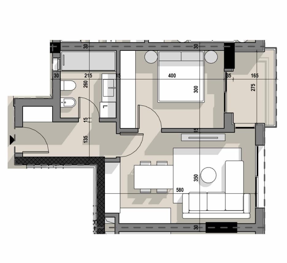 Shitet Apartament 1+1 ne Kompleks Ajka, Rruga 5 Maji ID 5639 – Tiranë