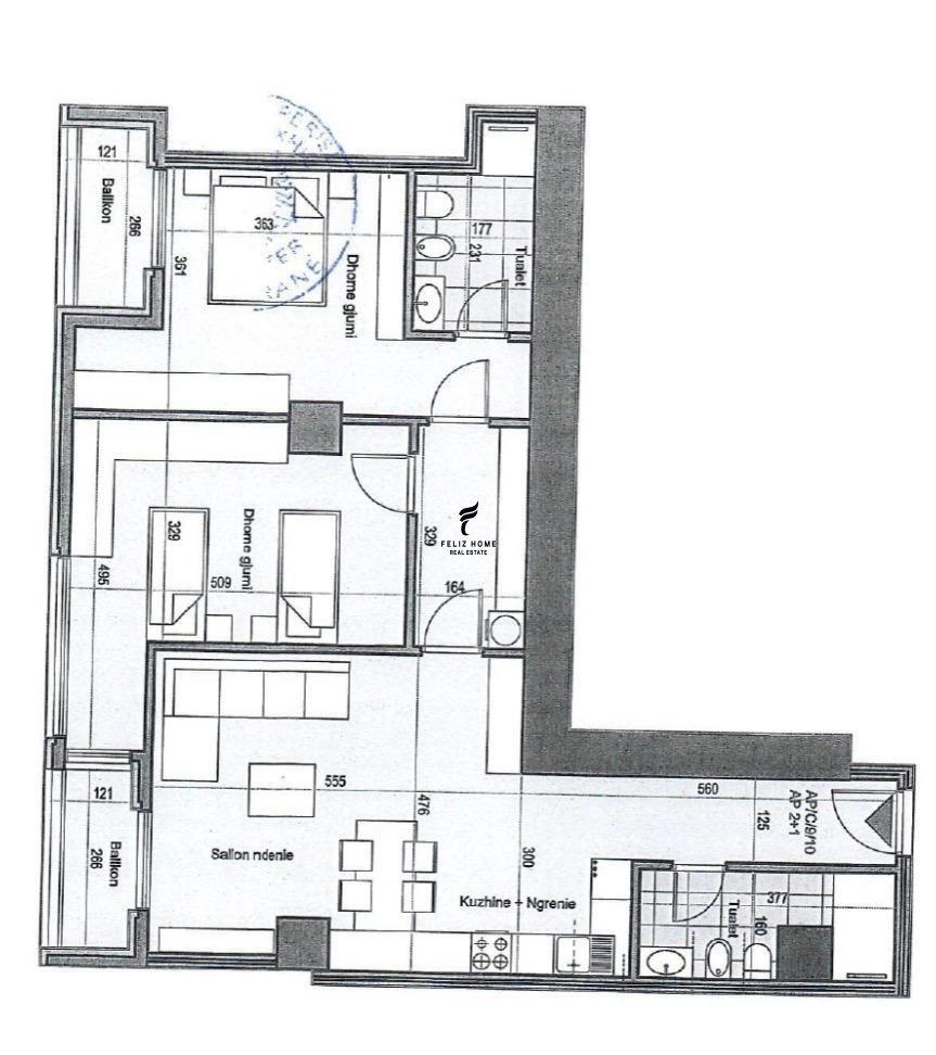 SHITET APARTAMENT 2+1+2 21 DHJETORI 314.500 EURO FH-64166 – Tiranë - 1