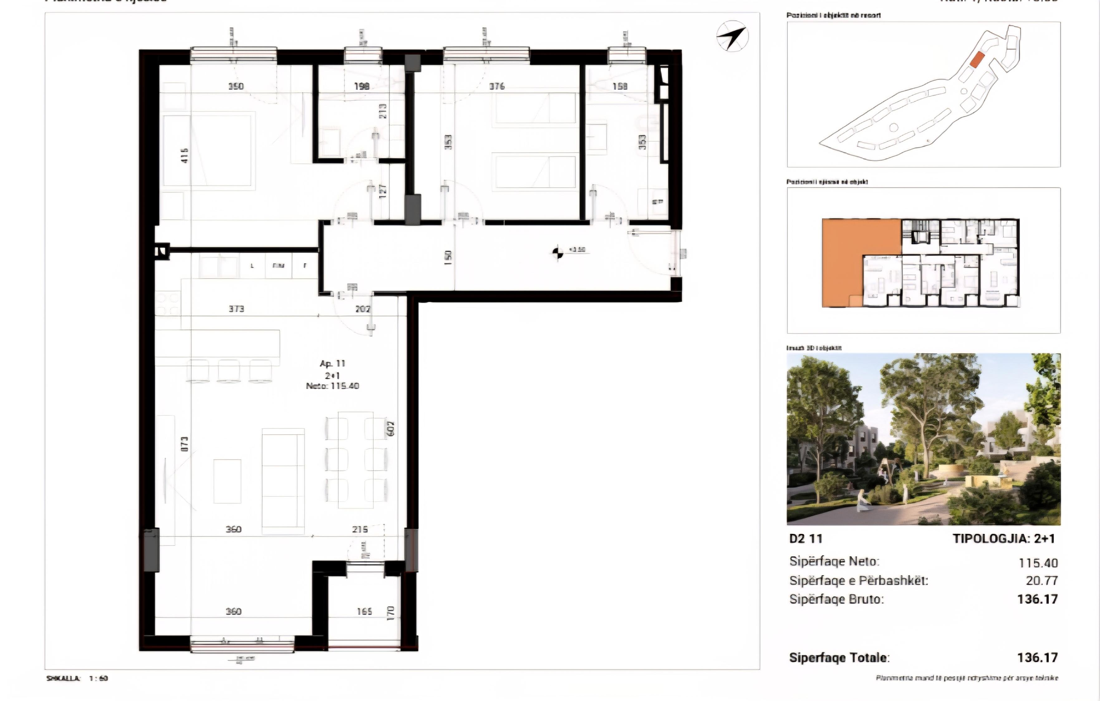 SHITET APARTAMENT 2+1 NË MJULL BATHORE TIRANË – Tiranë