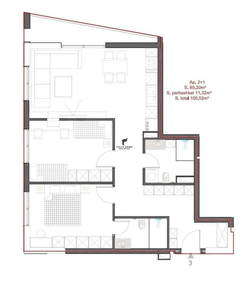 SHITET APARTAMENT 2+1 KOMUNA E PARISIT 275.000 EURO – Tiranë
