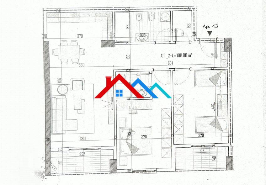 SHITET APARTAMENT 2+1+2 NE PASKUQAN. – Tiranë - 1