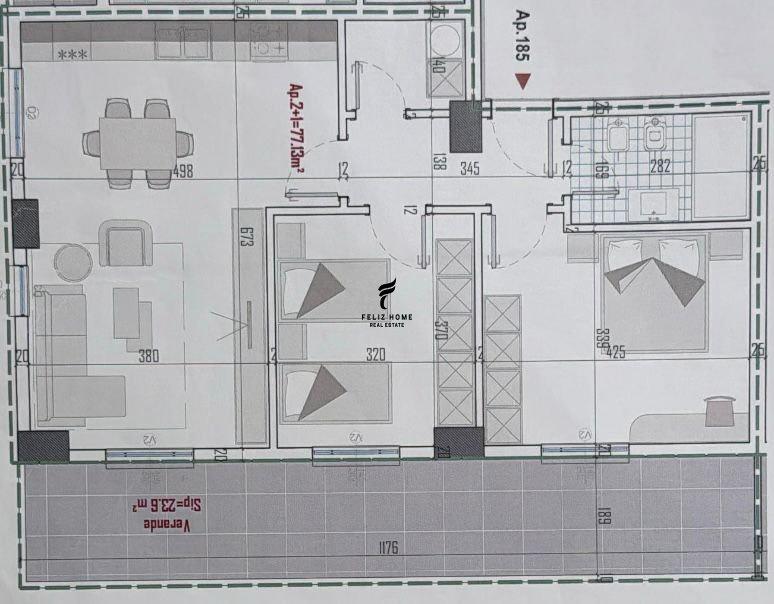 SHITET APARTAMENT 2+1 KAMEZ 81.000 EURO FH-71872 – Tiranë