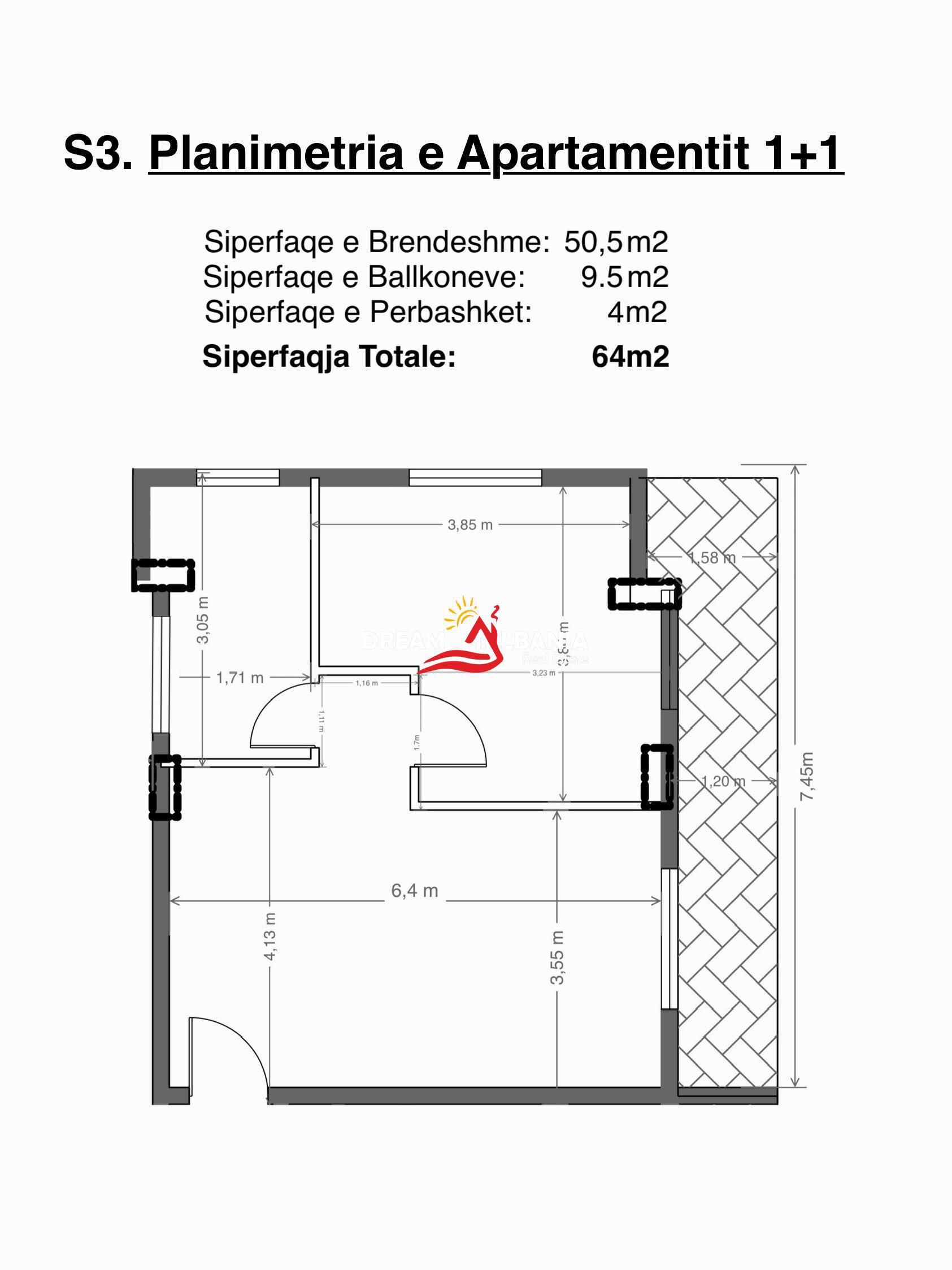 Apartament 1+1 Ne Shitje Te Kodra E Diellit (ID 41111613) – Tiranë