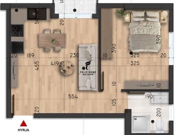SHITET APARTAMENT 1+1 DURRES MALI ROBIT 65.000 EURO FH-66135 – Durrës